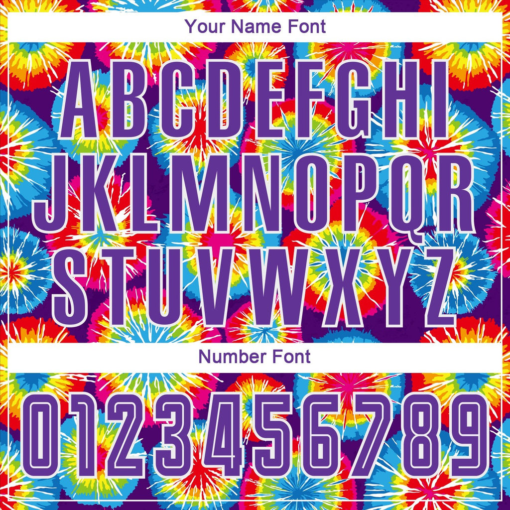 Custom Tie Dye Purple-White Sublimation Soccer Uniform Jersey photo 4