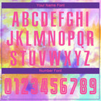 Custom Tie Dye Pink-Light Blue Sublimation Soccer Uniform Jersey photo 3