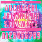 Custom Tie Dye Pink-White Sublimation Soccer Uniform Jersey photo 3