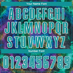 Custom Tie Dye Teal-White Sublimation Soccer Uniform Jersey photo 6