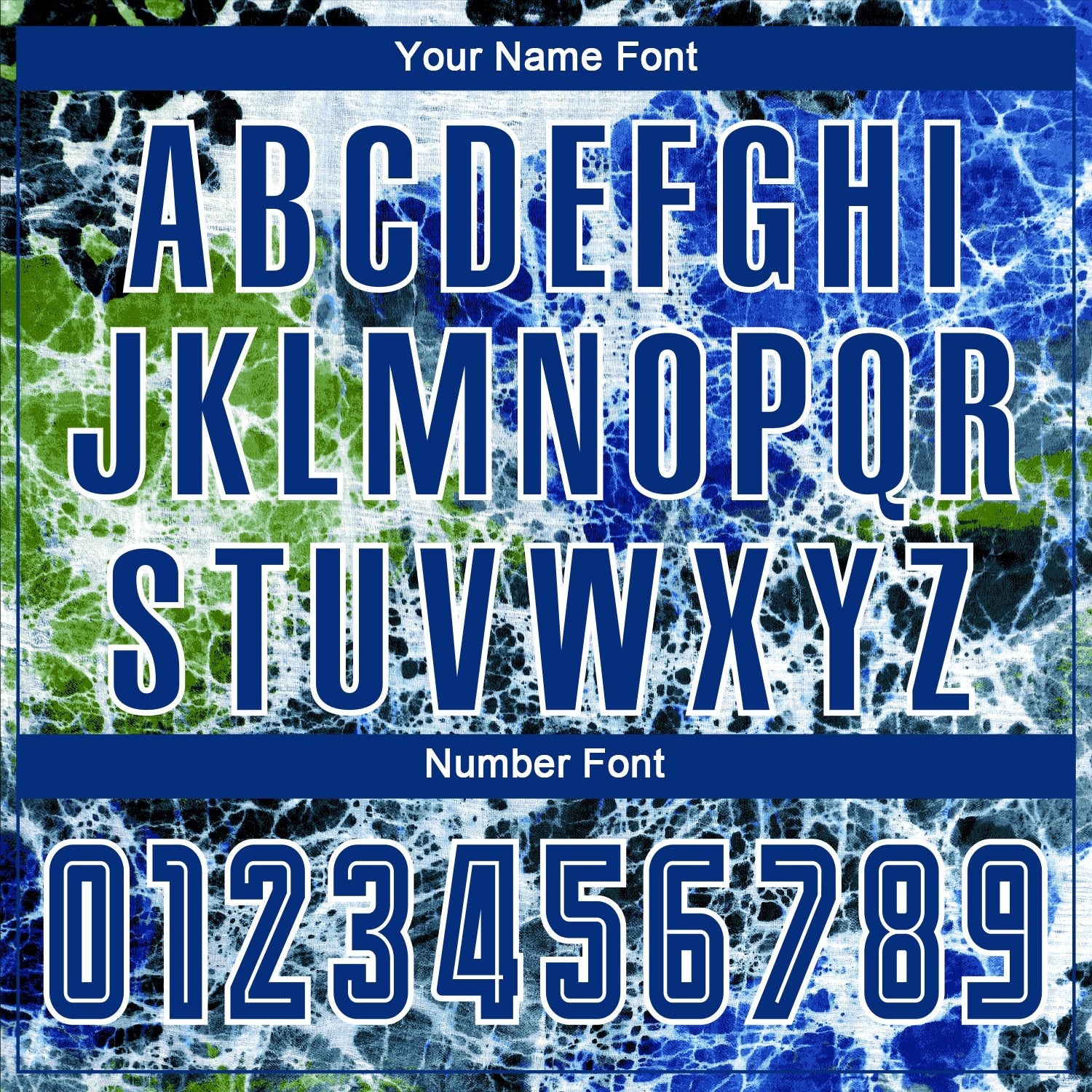 Custom Tie Dye Royal-White Sublimation Soccer Uniform Jersey photo 3