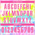 Custom Tie Dye Pink-White Sublimation Soccer Uniform Jersey photo 5