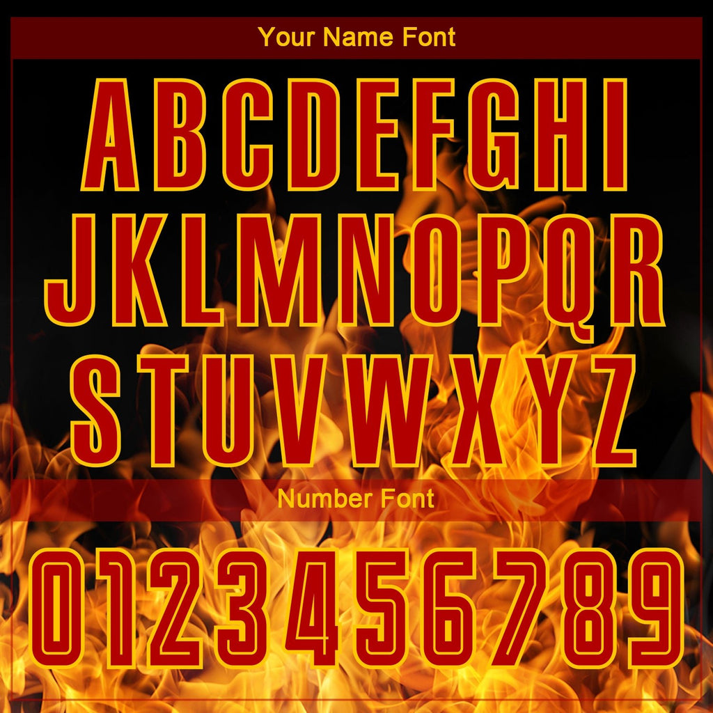 Custom Black Red-Gold Flame Sublimation Soccer Uniform Jersey photo 6