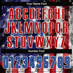 Custom White Royal-Red American Flag Fashion Sublimation Soccer Uniform Jersey photo 7
