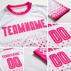 Custom White Pink Sublimation Soccer Uniform Jersey detail