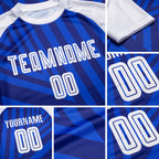 Custom Royal White-Navy Sublimation Soccer Uniform Jersey detail