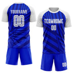 Custom Royal White-Navy Sublimation Soccer Uniform Jersey photo 2