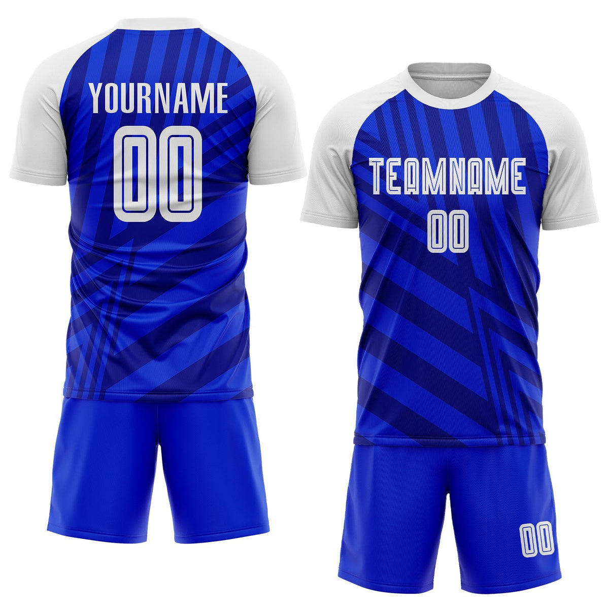 Custom Royal White-Navy Sublimation Soccer Uniform Jersey photo 2