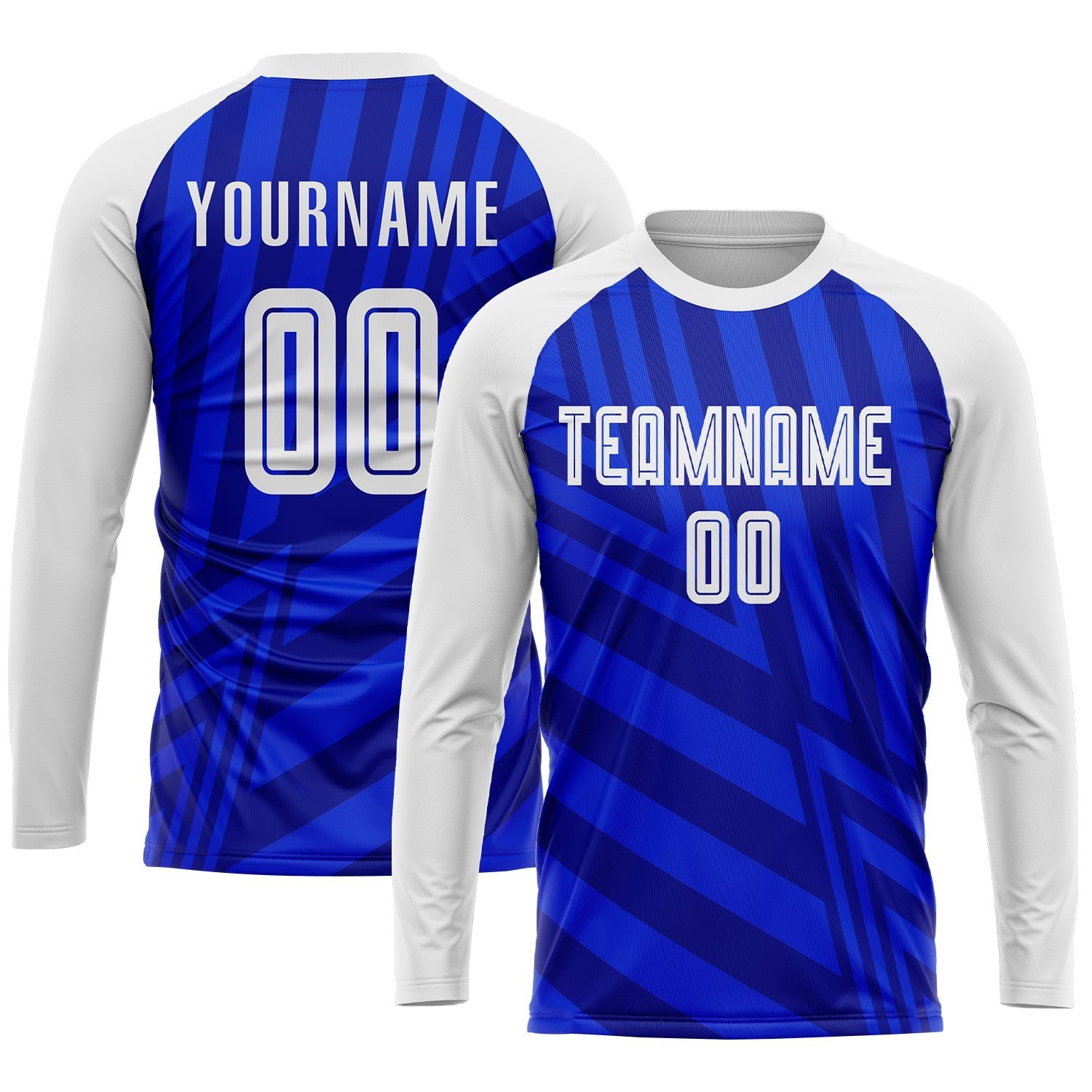 Custom Royal White-Navy Sublimation Soccer Uniform Jersey photo 3