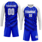 Custom Royal White-Navy Sublimation Soccer Uniform Jersey photo 4