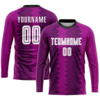 Custom Purple White-Pink Sublimation Soccer Uniform Jersey photo 3