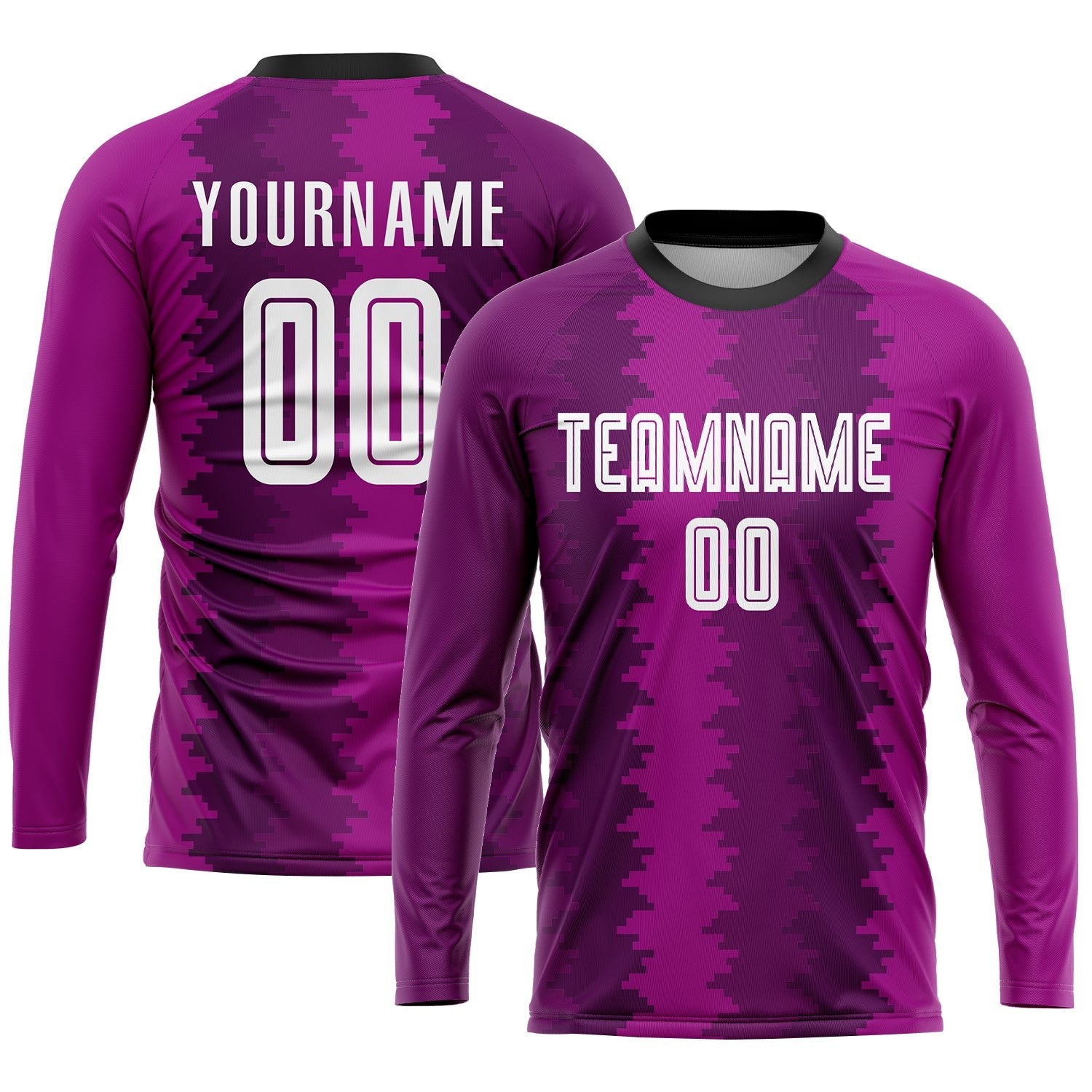 Custom Purple White-Pink Sublimation Soccer Uniform Jersey photo 3