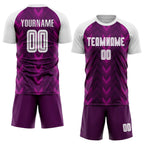 Custom Purple White Sublimation Soccer Uniform Jersey photo 2
