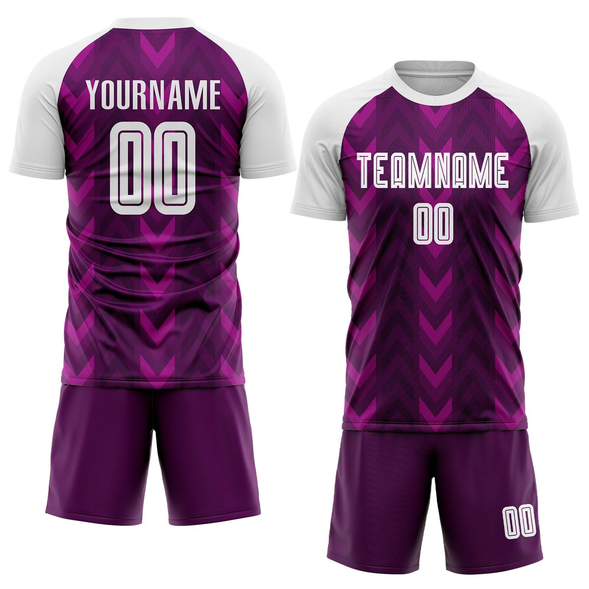 Custom Purple White Sublimation Soccer Uniform Jersey photo 2
