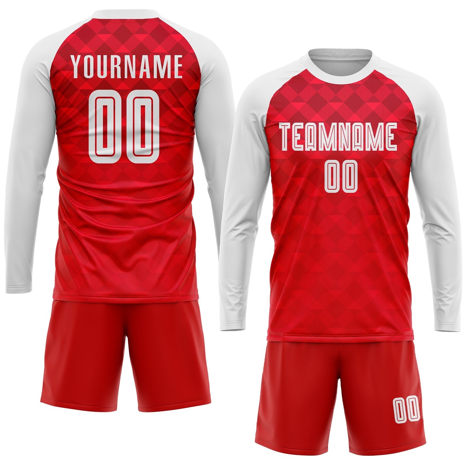 Custom Red White Away Sublimation Soccer Uniform Jersey photo 4