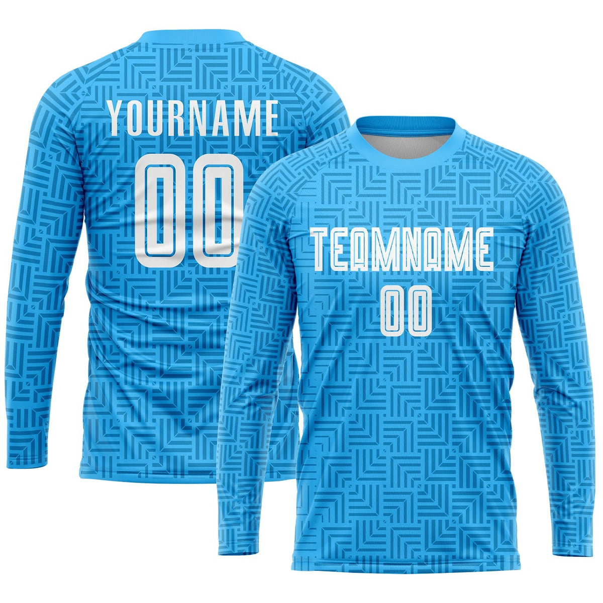 Custom Light Blue White Home Sublimation Soccer Uniform Jersey photo 3
