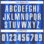 Custom Navy White-Royal Away Sublimation Soccer Uniform Jersey photo 4