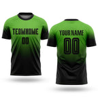Custom Neon Green Black Sublimation Fade Fashion Soccer Uniform Jersey