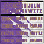 Custom Graffiti Pattern Purple White-Old Gold Scratch Sublimation Soccer Uniform Jersey photo 3