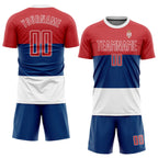 Custom Royal Red-White Sublimation Serbian Flag Soccer Uniform Jersey photo 2