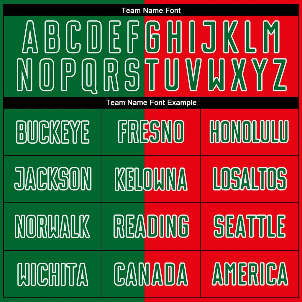 Custom Kelly Green Red-White Sublimation Portuguese Flag Soccer Uniform Jersey photo 3