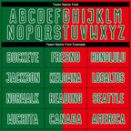 Custom Kelly Green Red-White Sublimation Portuguese Flag Soccer Uniform Jersey photo 3