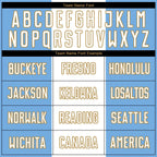 Custom Light Blue White-Old Gold Sublimation Argentinian Flag Soccer Uniform Jersey photo 4