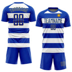 Custom White Royal-Gold Sublimation Uruguayan Flag Soccer Uniform Jersey photo 2