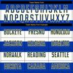 Custom White Royal-Gold Sublimation Uruguayan Flag Soccer Uniform Jersey photo 3