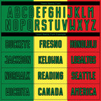 Custom Gold Kelly Green Red-Black Sublimation Senegalese Flag Soccer Uniform Jersey photo 3
