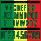 Custom Gold Kelly Green Red-Black Sublimation Senegalese Flag Soccer Uniform Jersey photo 4