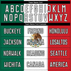 Custom Kelly Green White Red-Black Sublimation Mexican Flag Soccer Uniform Jersey photo 6