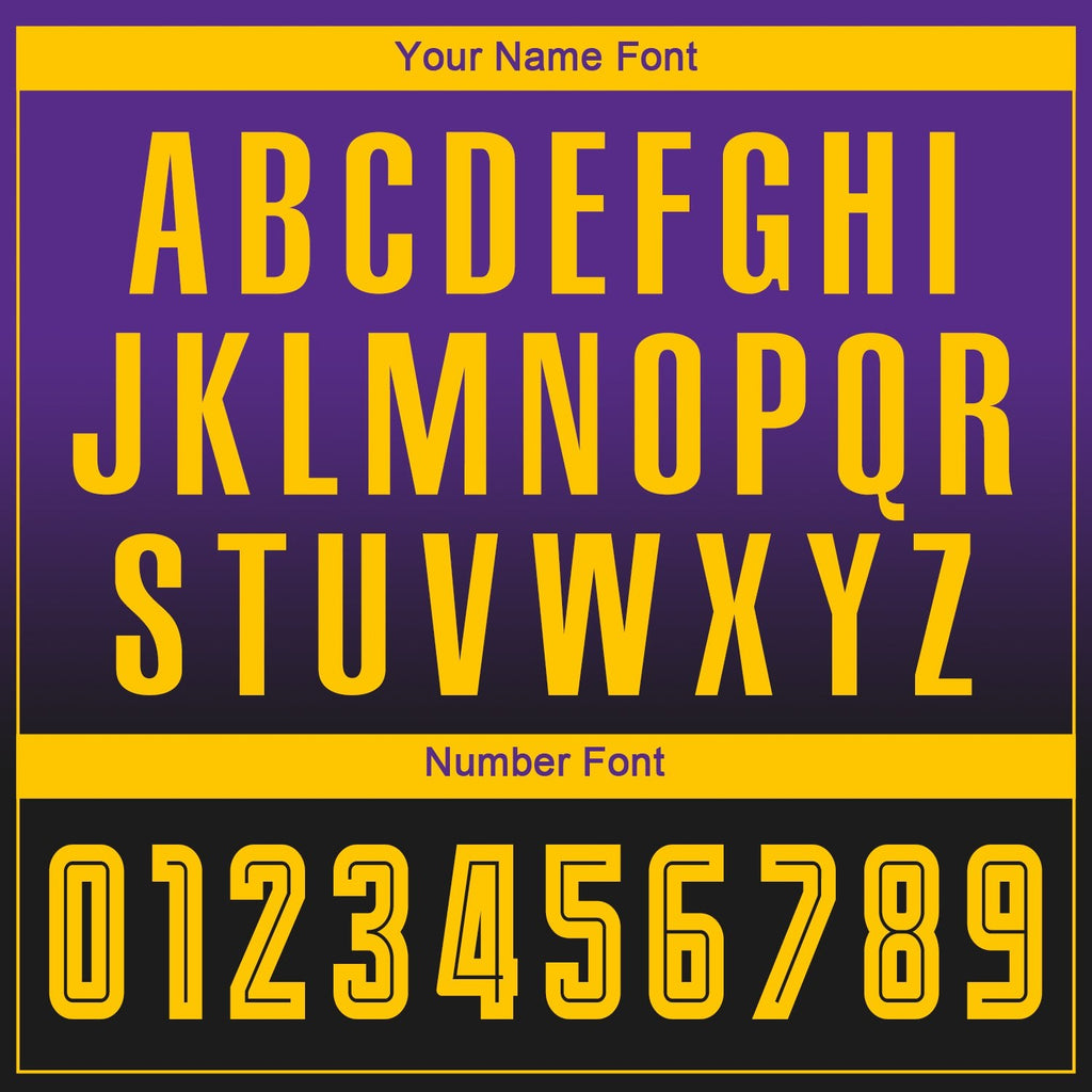 Custom Purple Gold-Black Sublimation Long Sleeve Fade Fashion Soccer Uniform Jersey photo 4