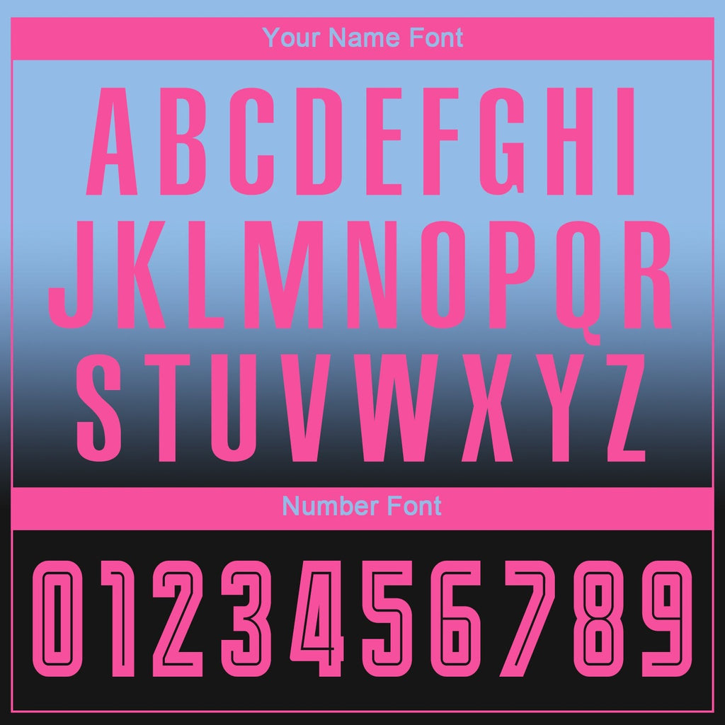 Custom Light Blue Pink-Black Sublimation Long Sleeve Fade Fashion Soccer Uniform Jersey photo 4