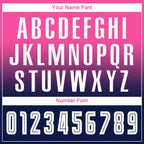 Custom Pink White-Navy Sublimation Long Sleeve Fade Fashion Soccer Uniform Jersey photo 4