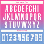 Custom Pink White-Light Blue Sublimation Long Sleeve Fade Fashion Soccer Uniform Jersey photo 4