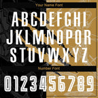 Custom Graffiti Pattern White Black-Old Gold Scratch Sublimation Soccer Uniform Jersey photo 6