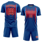 Custom Royal Red-White Sublimation Soccer Uniform Jersey photo 2