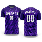 Custom Purple White Sublimation Soccer Uniform Jersey
