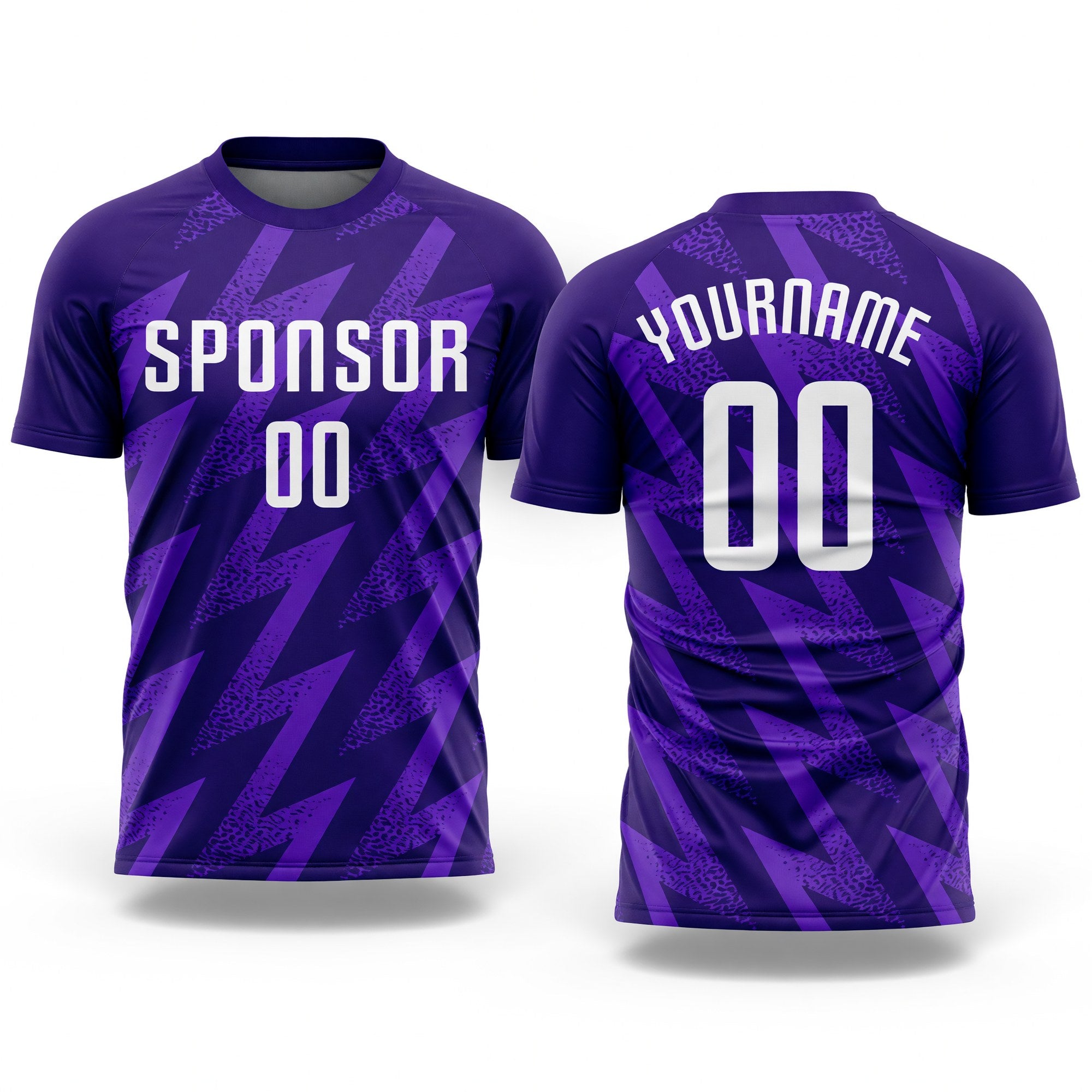 Custom Purple White Sublimation Soccer Uniform Jersey