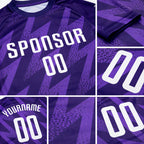 Custom Purple White Sublimation Soccer Uniform Jersey detail