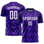 Custom Purple White Sublimation Soccer Uniform Jersey photo 1
