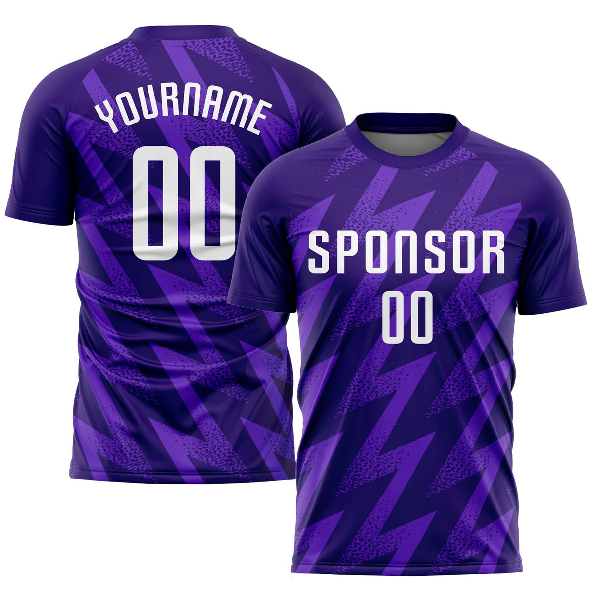 Custom Purple White Sublimation Soccer Uniform Jersey photo 1