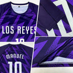 Custom Purple White Sublimation Soccer Uniform Jersey photo 5