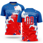 Custom Royal Red-White Sublimation Soccer Uniform Jersey