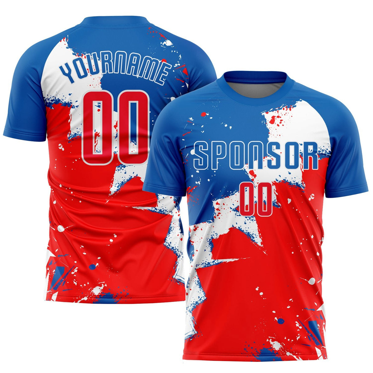 Custom Royal Red-White Sublimation Soccer Uniform Jersey photo 1