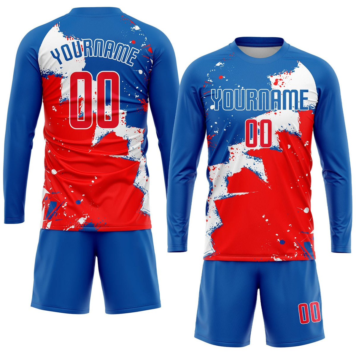 Custom Royal Red-White Sublimation Soccer Uniform Jersey photo 4