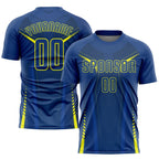 Custom US Navy Blue Gold Sublimation Soccer Uniform Jersey photo 1