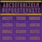 Custom Black Purple-Old Gold Sublimation Soccer Uniform Jersey photo 3