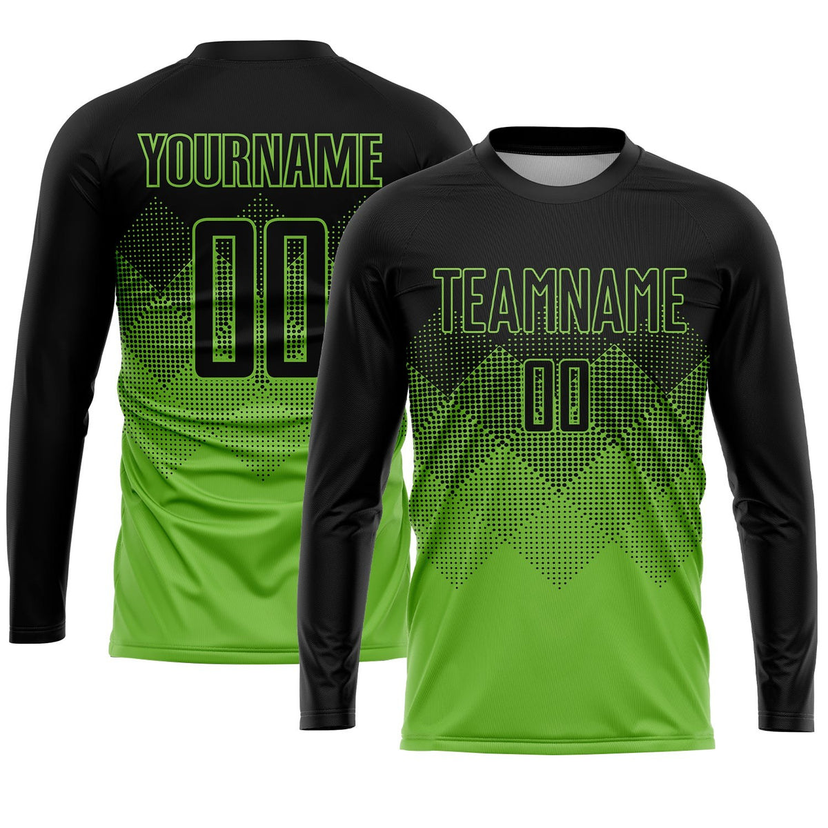 Custom Neon Green Black Sublimation Soccer Uniform Jersey photo 3